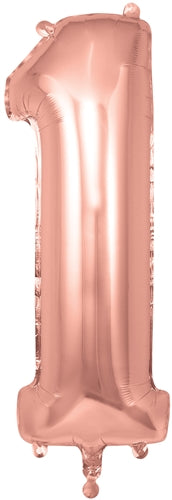 34" Number 1 Rose Gold Foil