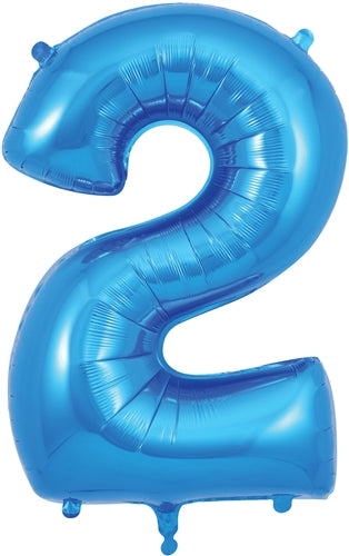 34" Number 2 Blue Foil