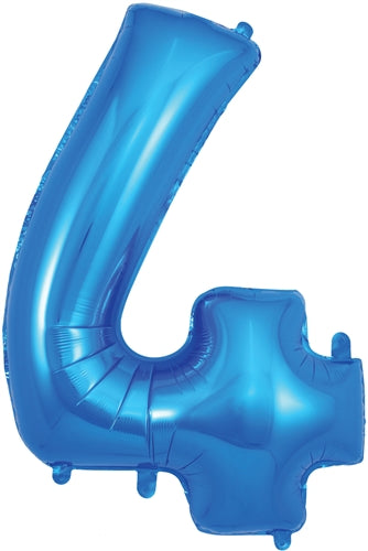 34" Number 4 Blue Foil