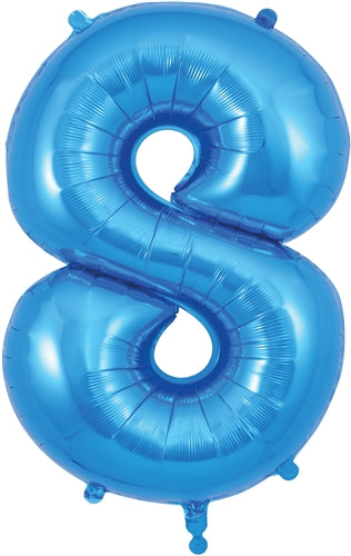 34" Number 8 Blue Foil