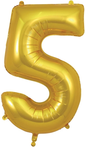 34" Number 5 Gold Foil