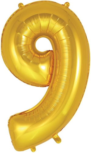 34" Number 9 Gold Foil