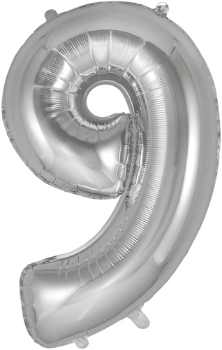 34" Number 9 Silver Foil