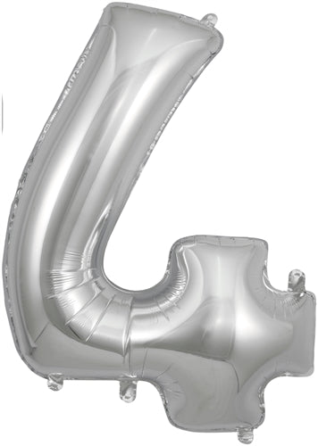 34" Number 4 Silver Foil