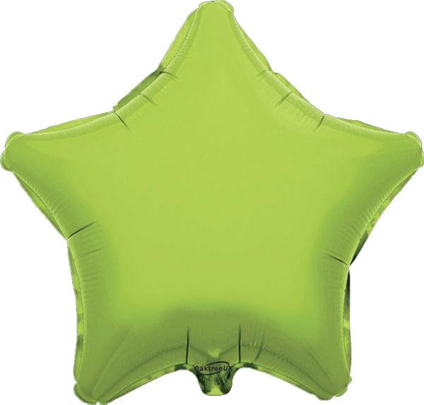19" Lime Green Star Packaged Foil