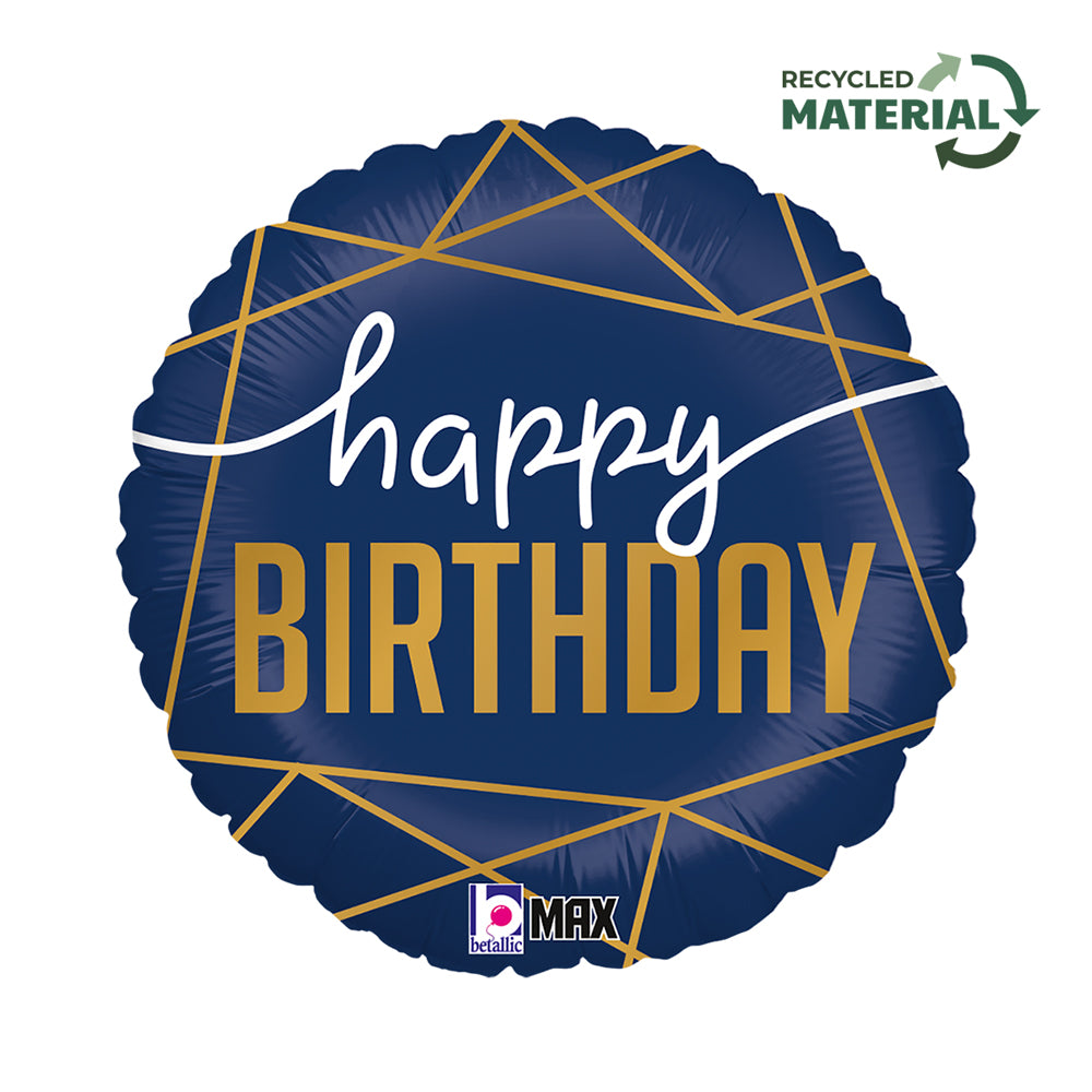 18" Navy Birthday Foil