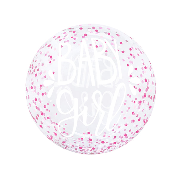 20" Baby Girl Confetti Eirloon (self-Sealing Valve)