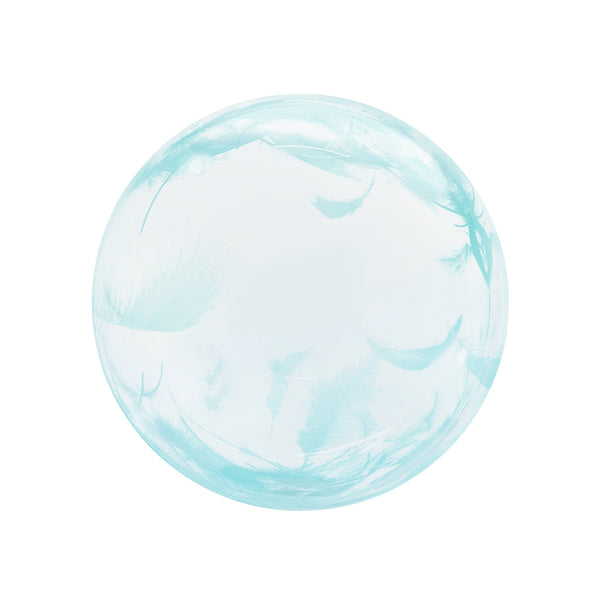 18" Tiffany Blue Feather Eirloon (open-Valve)