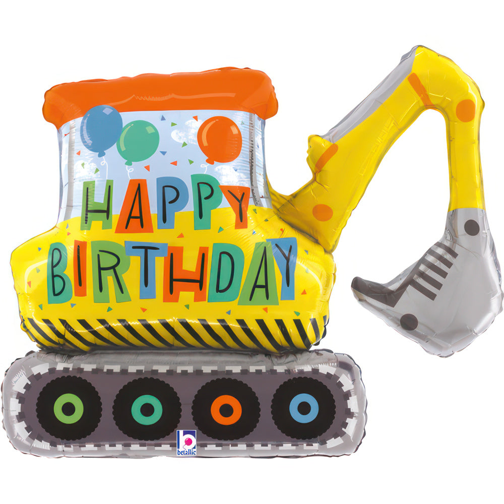 31" Birthday Construction Excavator Foil